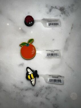 Croc Jibbitz - Ladybug, Orange Fruit & Bumble bee